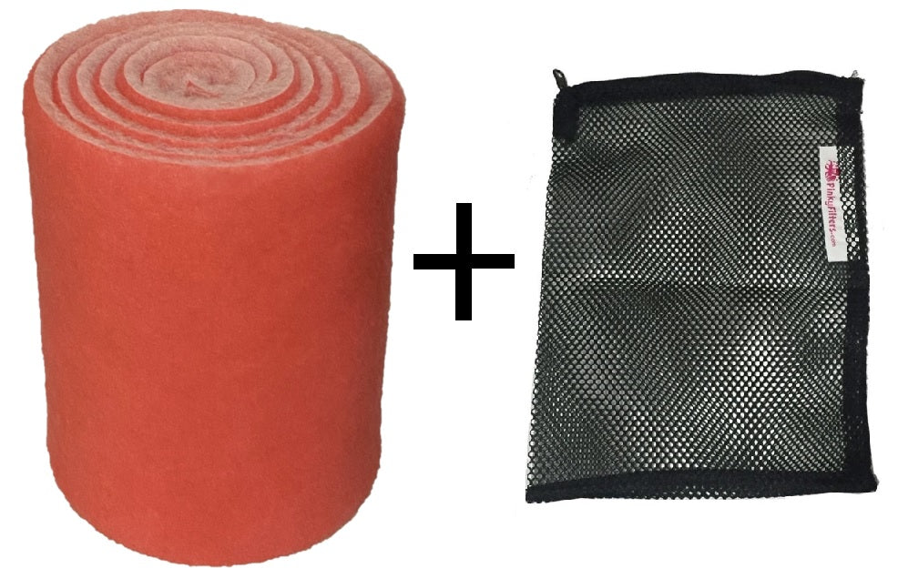 Mesh Bio filtration filter bag with floss filter aquarium bundle